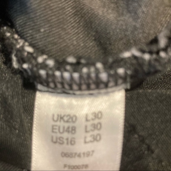 ASOS Sz 16  Grey Skinny Super High Rise Jeans - Picture 7 of 8